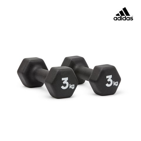 adidas 愛迪達【福利品】六角健身啞鈴 (3kg/2入)
