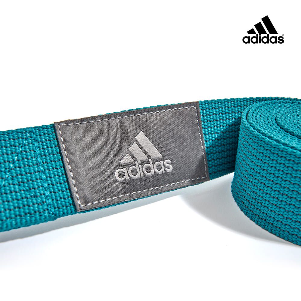 adidas 愛迪達 編織瑜珈伸展帶 (孔雀藍)