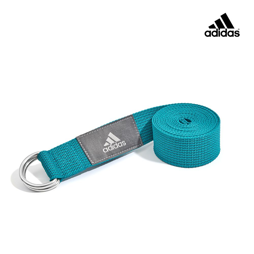 adidas 愛迪達 編織瑜珈伸展帶 (孔雀藍)