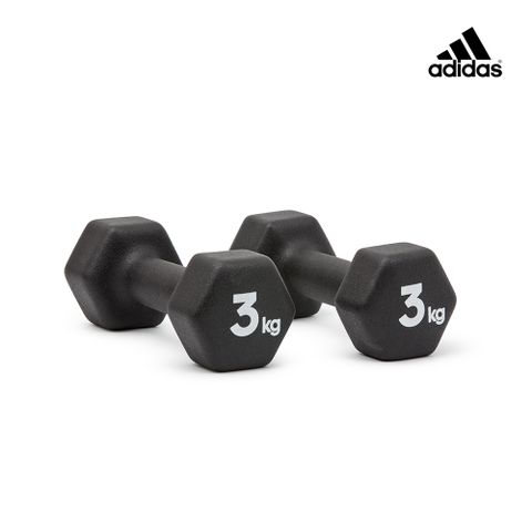 ADIDAS 愛迪達 六角健身啞鈴(3kg)一組