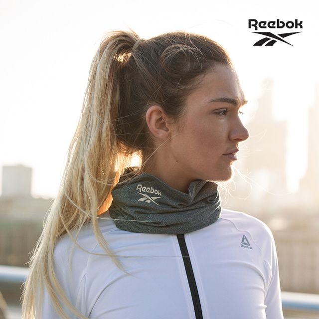 Reebok  -保暖舒適運動脖圍(灰)