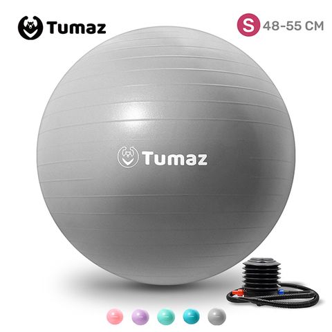 TUMAZ 月熊健身 高規格防爆健身瑜珈球-皎皎灰明月-S(48-55CM)