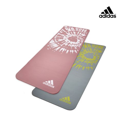 adidas 愛迪達【福利品】紮染防滑瑜珈墊-10mm (附贈背帶)