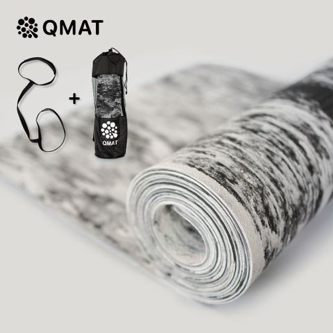 QMAT 潑墨雲彩瑜珈墊-Yoga Mat(8mm厚瑜珈墊 隨貨附贈束帶及收納背袋)