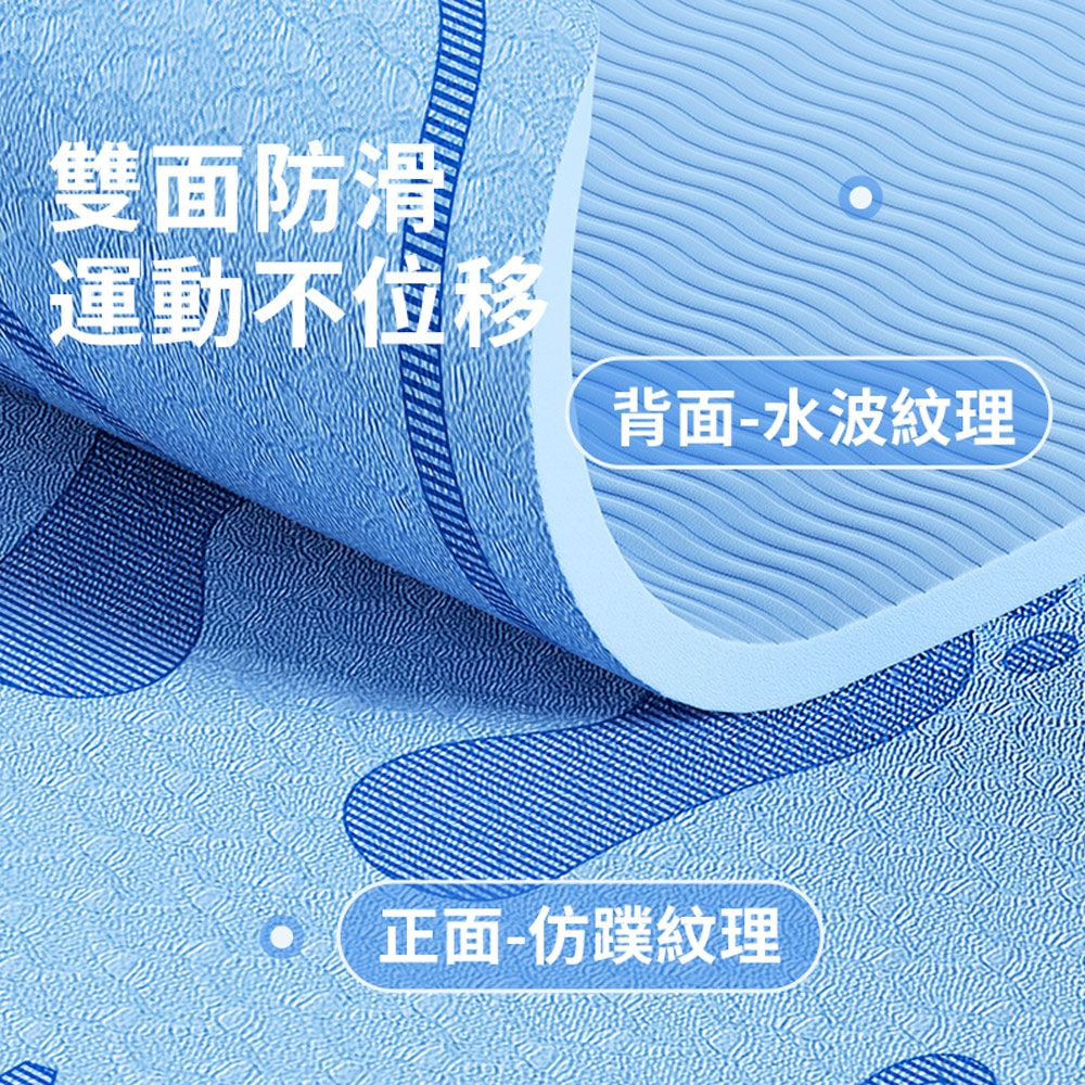 HADER 加厚三用健腹輪跳繩瑜伽墊 家用減震隔音防滑健身運動地墊 平板支撐墊 健腹輪墊/跳繩墊/瑜伽墊 185*61cm