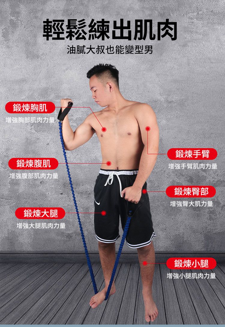輕鬆練出肌肉油膩大叔也能變型男鍛煉胸肌增強胸部肌肉力量鍛煉腹肌腹部肌肉力量鍛煉大腿增強大腿肌肉力量鍛煉手臂增強手臂肌肉力量鍛煉臀部增強臀大肌力量鍛煉小腿增強小腿肌肉力量