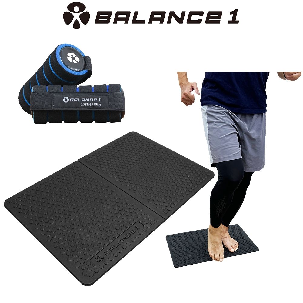 BALANCE 1  特惠組 可折疊超慢跑墊+啞鈴1.25kg x 2