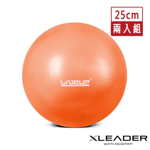 【Leader X】迷你多功能健身瑜珈球 韻律球 抗力球 2入組 (25cm 橙色)