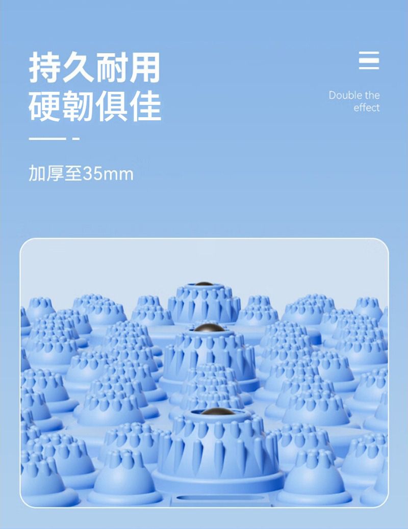 持久耐用硬韌俱佳加厚至35mmDouble theeffect