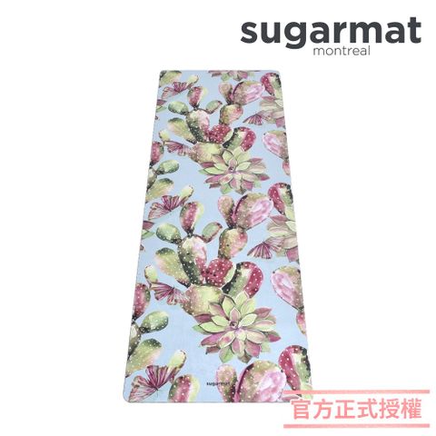 Sugarmat 【加拿大】麂皮絨天然橡膠加寬瑜珈墊(3.0mm) 春之奇蹟 Pink Succulents Suede