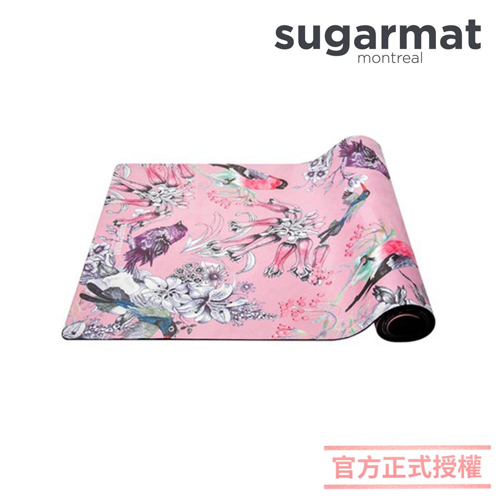 Sugarmat 【加拿大】麂皮絨天然橡膠加寬瑜珈墊(3.0mm) 帕克西尼幻想  Bird Fantasy Suede