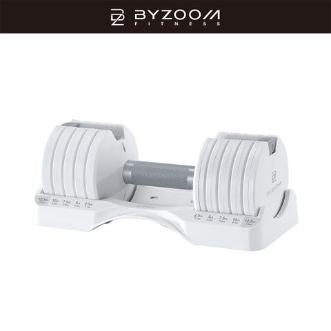 Pure Series 5.6kg(12.5LB) 5段重量 可調式啞鈴(白/黑任選)(1入+底盤)