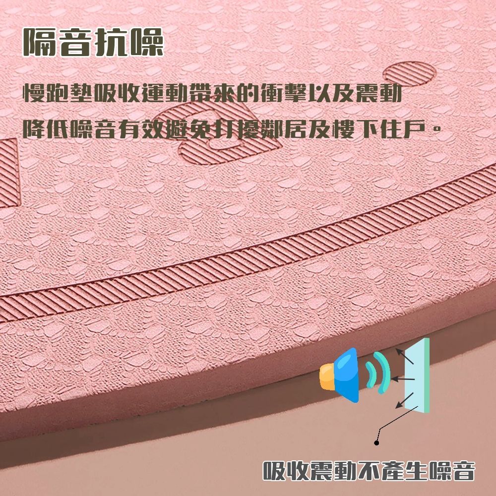 隔音抗噪慢跑墊吸收運動帶來的衝擊以及震動降低噪音有效避免打擾鄰居及楼下住戶。吸收震動不產生噪音