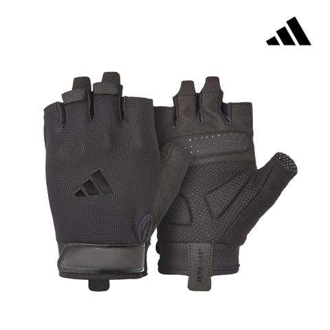 【Adidas 愛迪達】基礎透氣訓練手套(黑)
