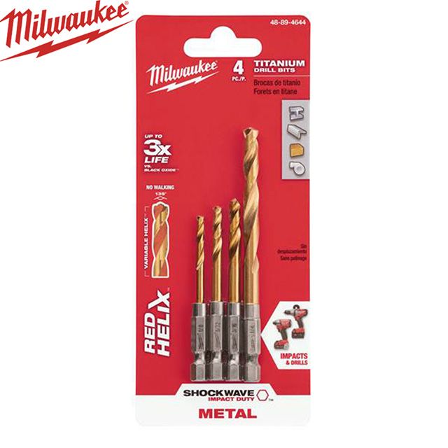 Milwaukee 美沃奇   6mm六角鑽尾-4入 (48-89-4644)