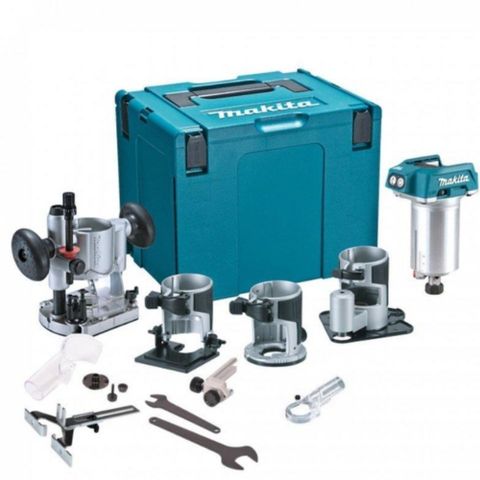 Makita 牧田 18V充電式無刷木工修邊機套裝組 DRT50ZJX3