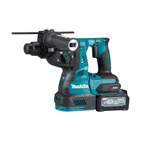 Makita 牧田 40V充電式無刷四溝鎚鑽 4.0雙電池 HR003GM202(附集塵器)