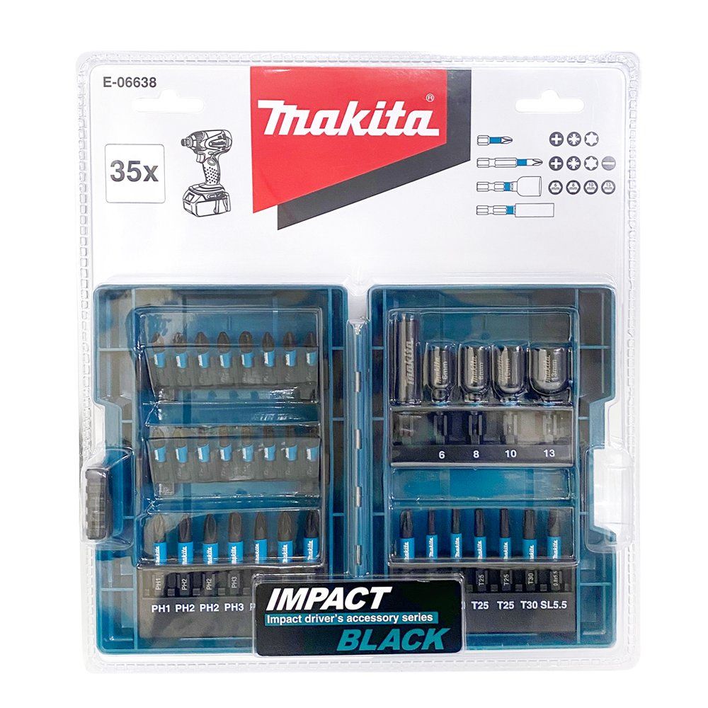 Makita 牧田  起子頭35件組 IMPACT BLACK 盒裝 E-06638