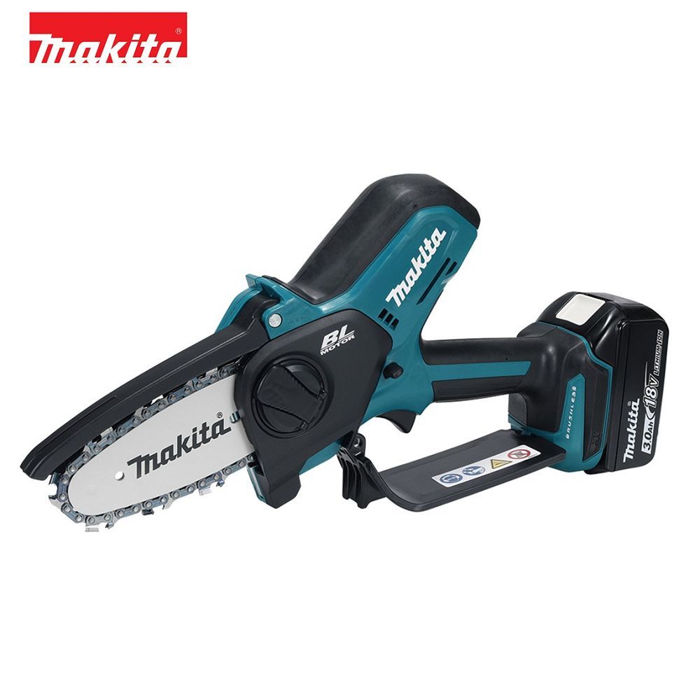 Makita 牧田  18V 充電式手持無刷鏈鋸機 100mm 含電池充電器