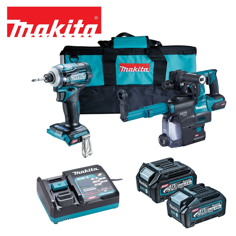 Makita 牧田   40V無刷雙機雙電組DK0135G201(40V 2.5A*1+40V 4.0A*1)