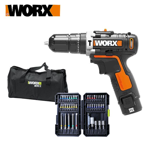 WORX 威克士   12V 鋰電震動電鑽 WX129 彩虹螺絲披頭配件套裝