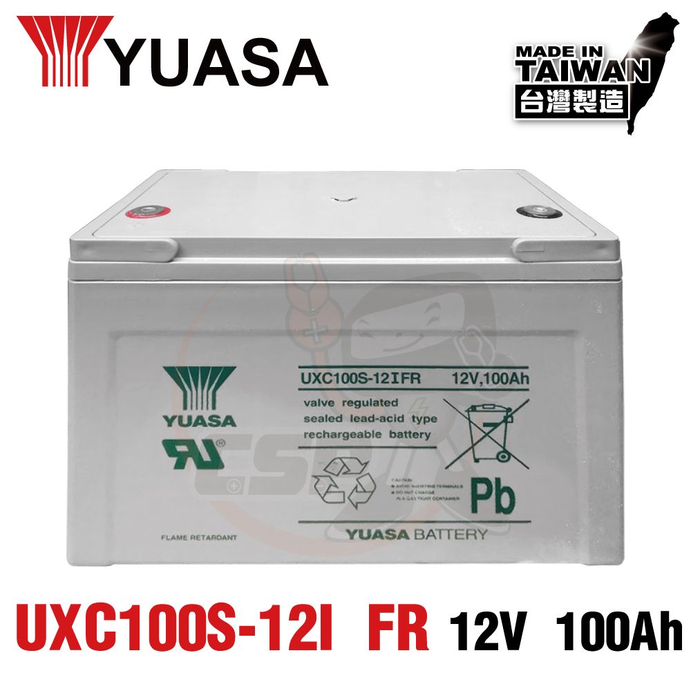 YUASA】UXC100S-12IFR儲能深循環型電池儲能太陽能儲電太陽能板露營露營