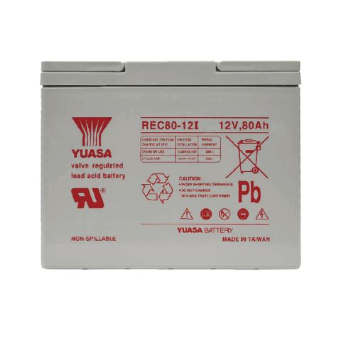 【YUASA】REC80-12 鉛酸電池12V80Ah 電動車電池 釣魚 捲線器用電池 UPS用電池 電動腳踏車 湯淺