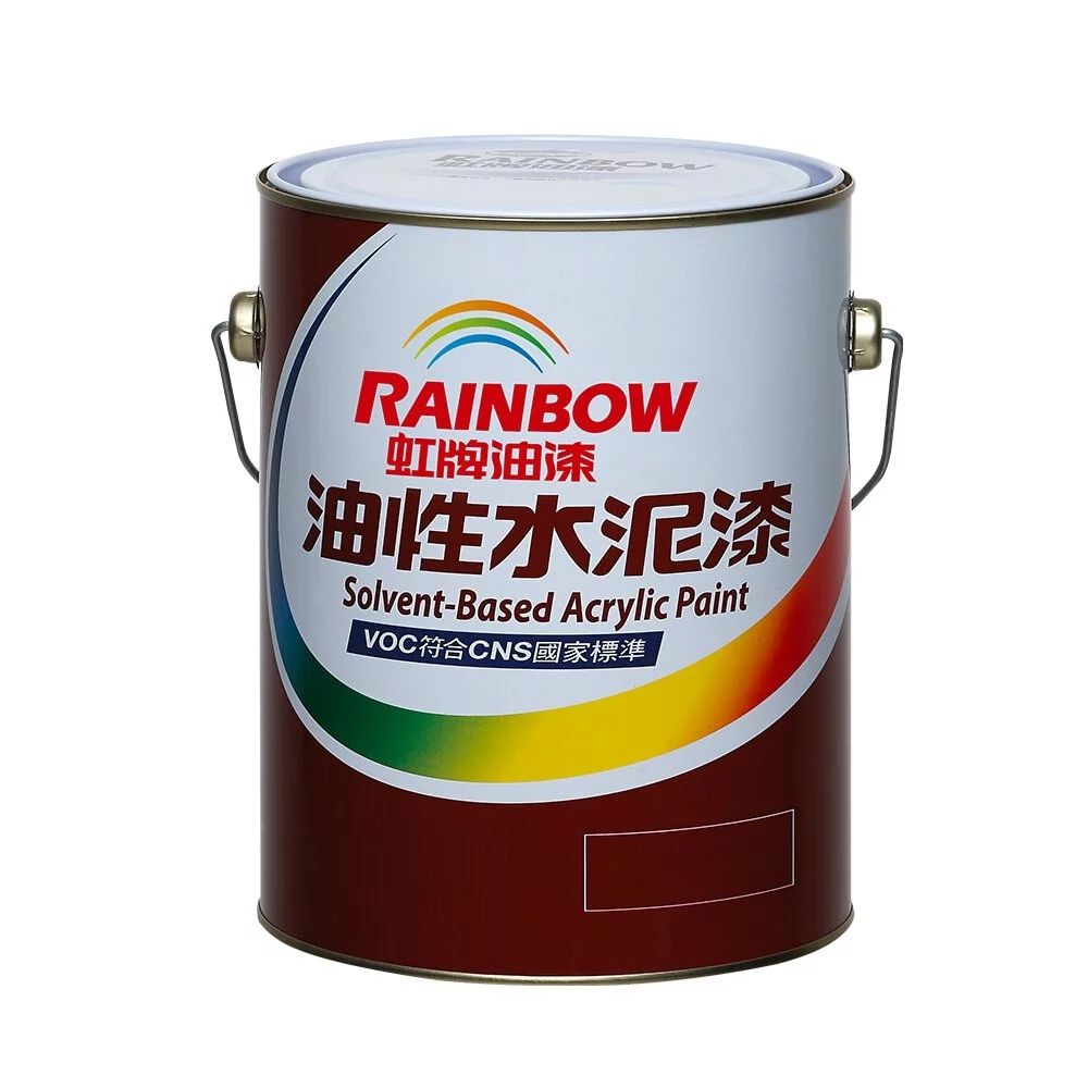 Rainbow 虹牌油漆  油性水泥漆 橙紅-1加侖