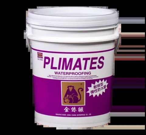 Plimates 金絲猴 P627 水性壓克力防水防熱膠-5加侖裝