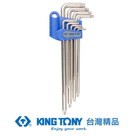 KING TONY 金統立 專業級工具 9件式 特長六角星型中孔扳手組 KT20419PR