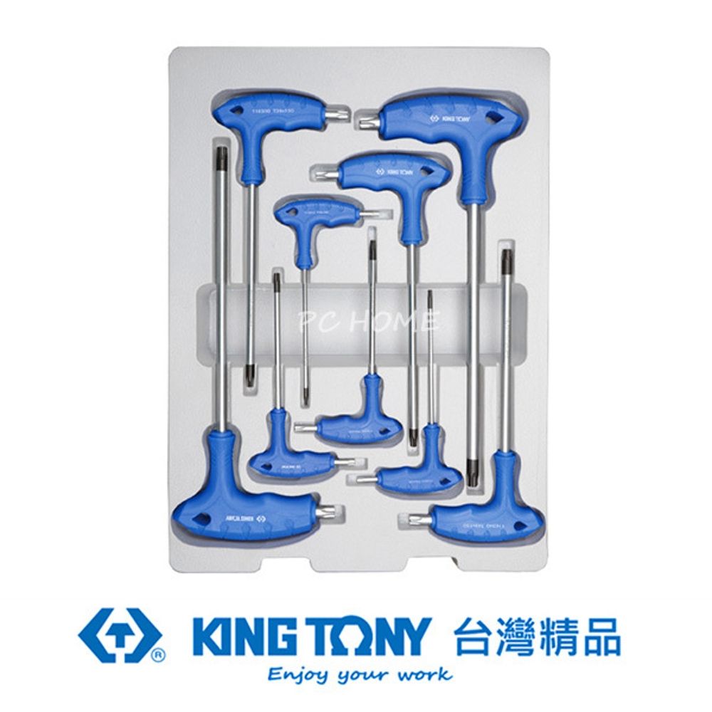 KING TONY 金統立工具  金統立 專業級工具 9件式 L把六角星型中孔扳手組 KT22309PR