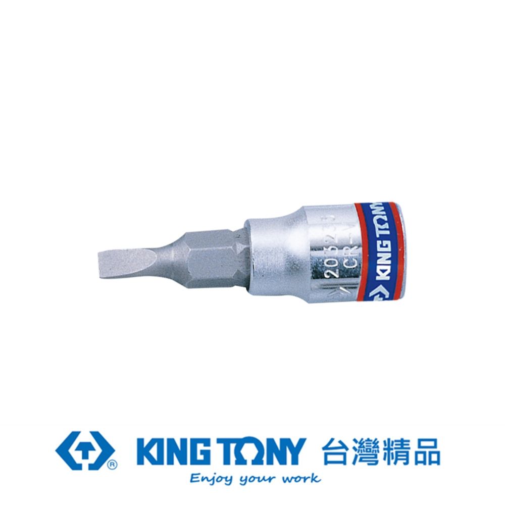 KING TONY 金統立工具  金統立 專業級工具 1/4"DR. 一字起子頭套筒 3.5mm KT203235