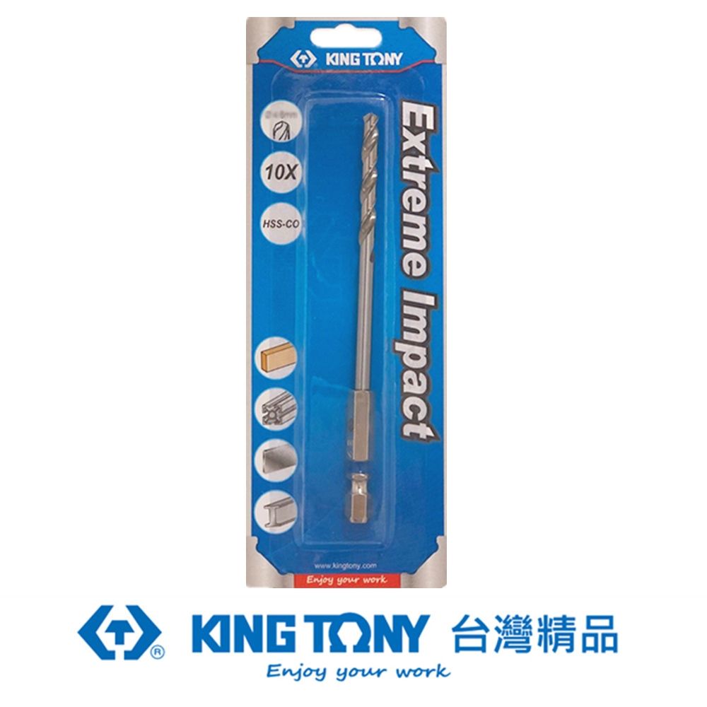 KING TONY 金統立工具  金統立 專業級工具 雙溝六角柄不鏽鋼鑽頭4.0mm (KT7E12140-1)