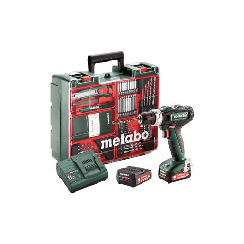 metabo 美達寶 12V鋰電震動電鑽套組 PowerMaxx SB 12 SET 2.0Ah+配件組 (膠箱)