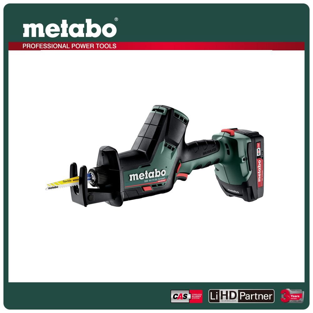 metabo 美達寶   18V鋰電無刷單手軍刀鋸 SSE 18 LTX BL Compact 4.0HD單 (16"工具袋)