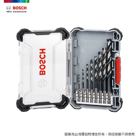 BOSCH 博世 8件組 HSS 鐵工鑽頭 1/4六角柄 實用盒裝