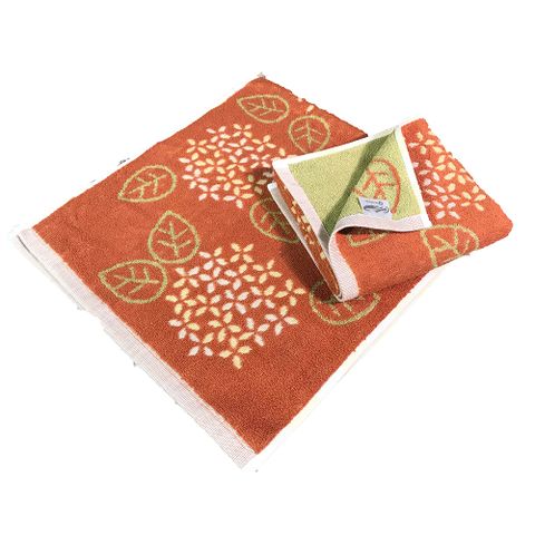 【CROCODILE 鱷魚牌】粉葉紫陽花毛巾6入組