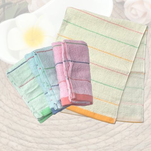 亮星淡雅條紋毛巾-700-3條入