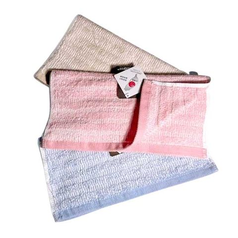 【CROCODILE 鱷魚牌】優雅凹凸橫條毛巾(隨機配)6入包