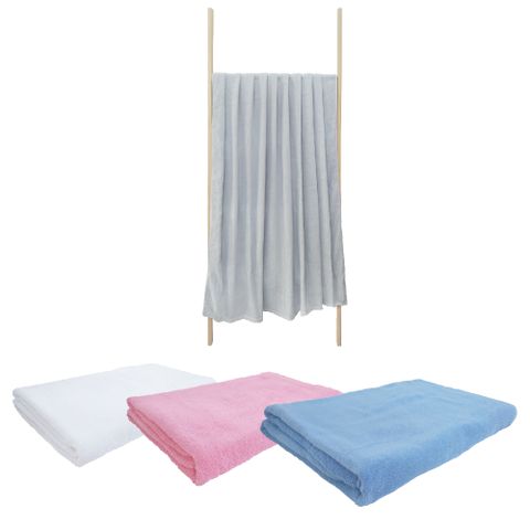 【OKPOLO】台灣製造純棉毛巾被-1條入(最大的浴巾毛巾被)