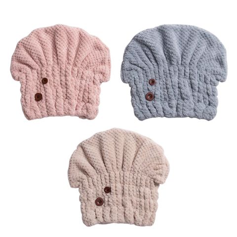 E.Co 鳳梨格乾髮帽 加厚吸水速乾帽 兒童包頭巾