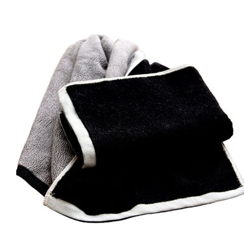 頂級推薦*水精靈天然絲寬版運動毛巾/運動巾-黑灰色(單條)【台灣興隆毛巾製】瞬間吸水