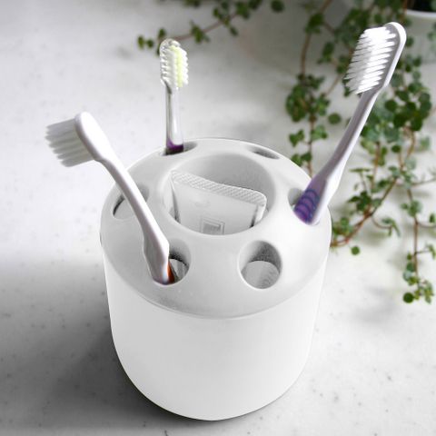 八幡化成 抗菌牙刷架(白)