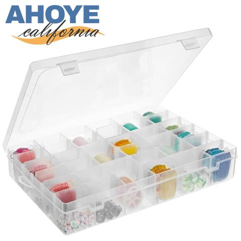 【Ahoye】36格可調整飾品收納盒(28*18*5cm) 化裝盒 桌面整理