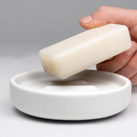 《KELA》Sana陶製肥皂盒(雲朵白)