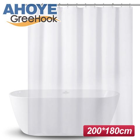 【GreeHook】PEVA加厚防水浴簾 180*200cm 透明