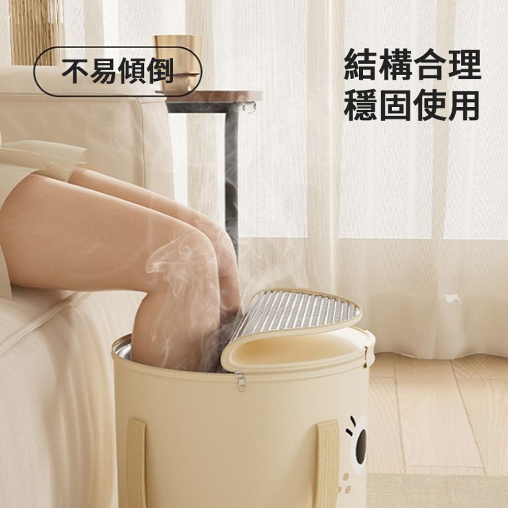 ACME 艾可米 加高帶蓋5層保溫折疊泡腳桶 旅行便攜泡腳袋 摺疊足浴袋 足浴盆