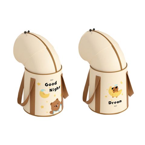 MUAN 過膝支撐杆折疊泡腳桶 加高帶蓋保溫泡腳袋 足浴袋 38*33cm（旅行泡腳袋 養生足浴桶）