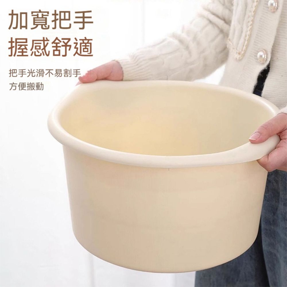 茉家 仿木紋PP材質足浴SPA暖冬泡腳桶-3入