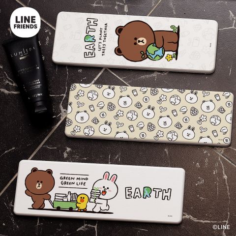 LINE FRIENDS 珪藻土吸水洗漱墊 環保系列 (24*8*0.9cm)【收納王妃】